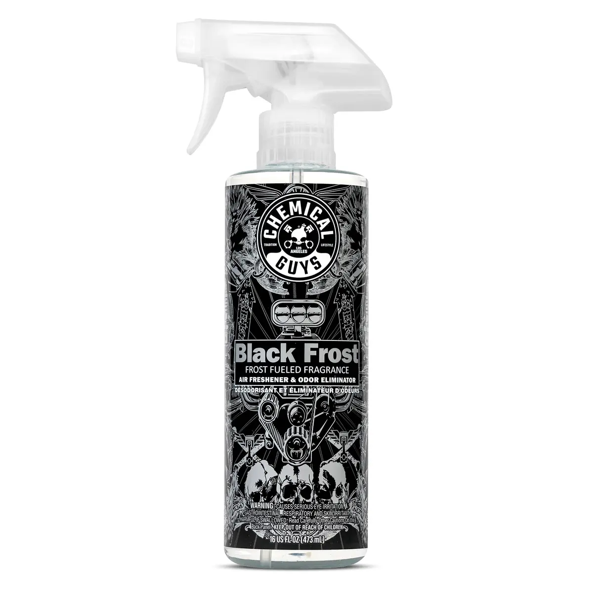 Chemical Guys Black Frost Air Freshener & Odor Neutralizer Spray 473ml (16 fl oz) | Bold Masculine Scent for Cars & Homes - main product image