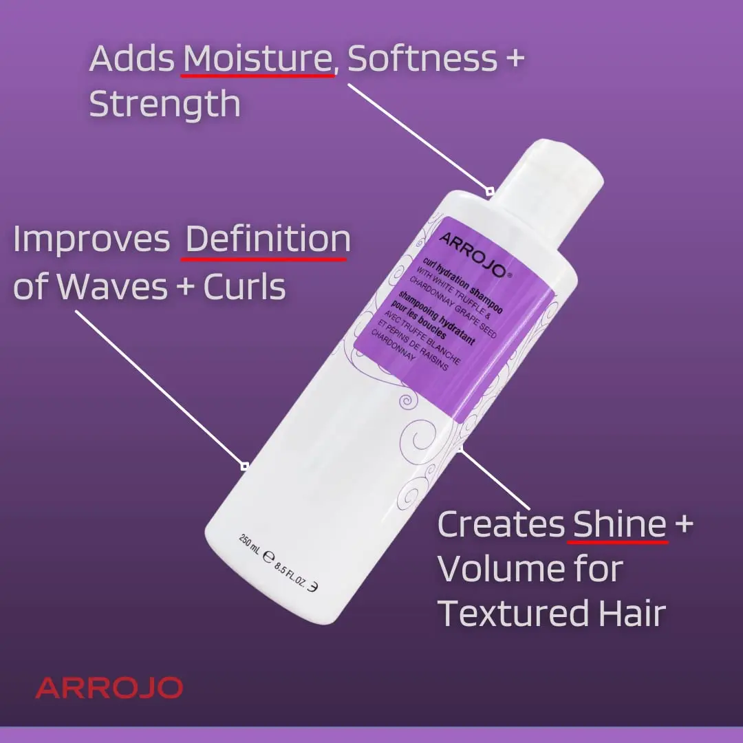 ARROJO Curl Hydration Shampoo 8.5 oz | Nourishes & Defines Curly Hair - view 5