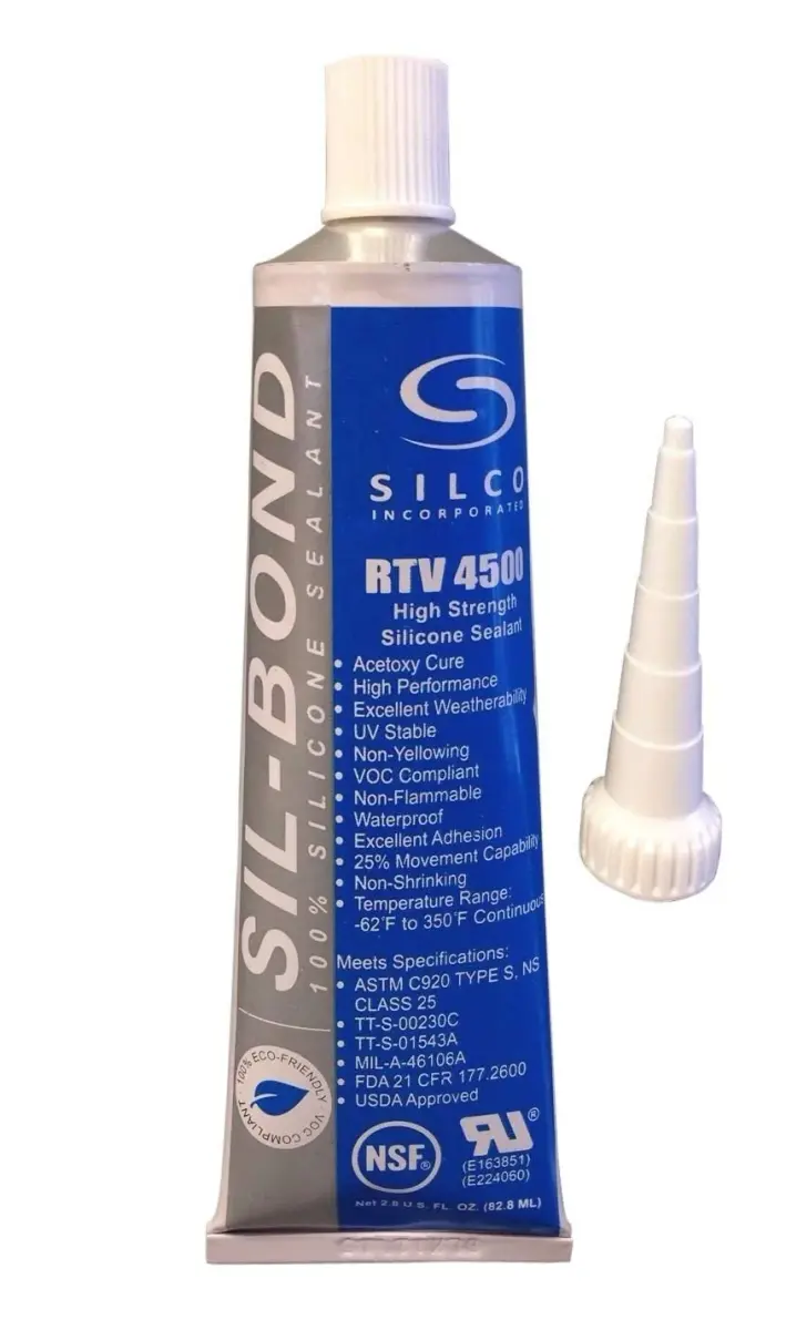 Silco Incorporated Food Contact Safe RTV Silicone Sealant Clear 80ml (2.8 Fl Oz) | NSF/ANSI Standard 51 Approved - view 2
