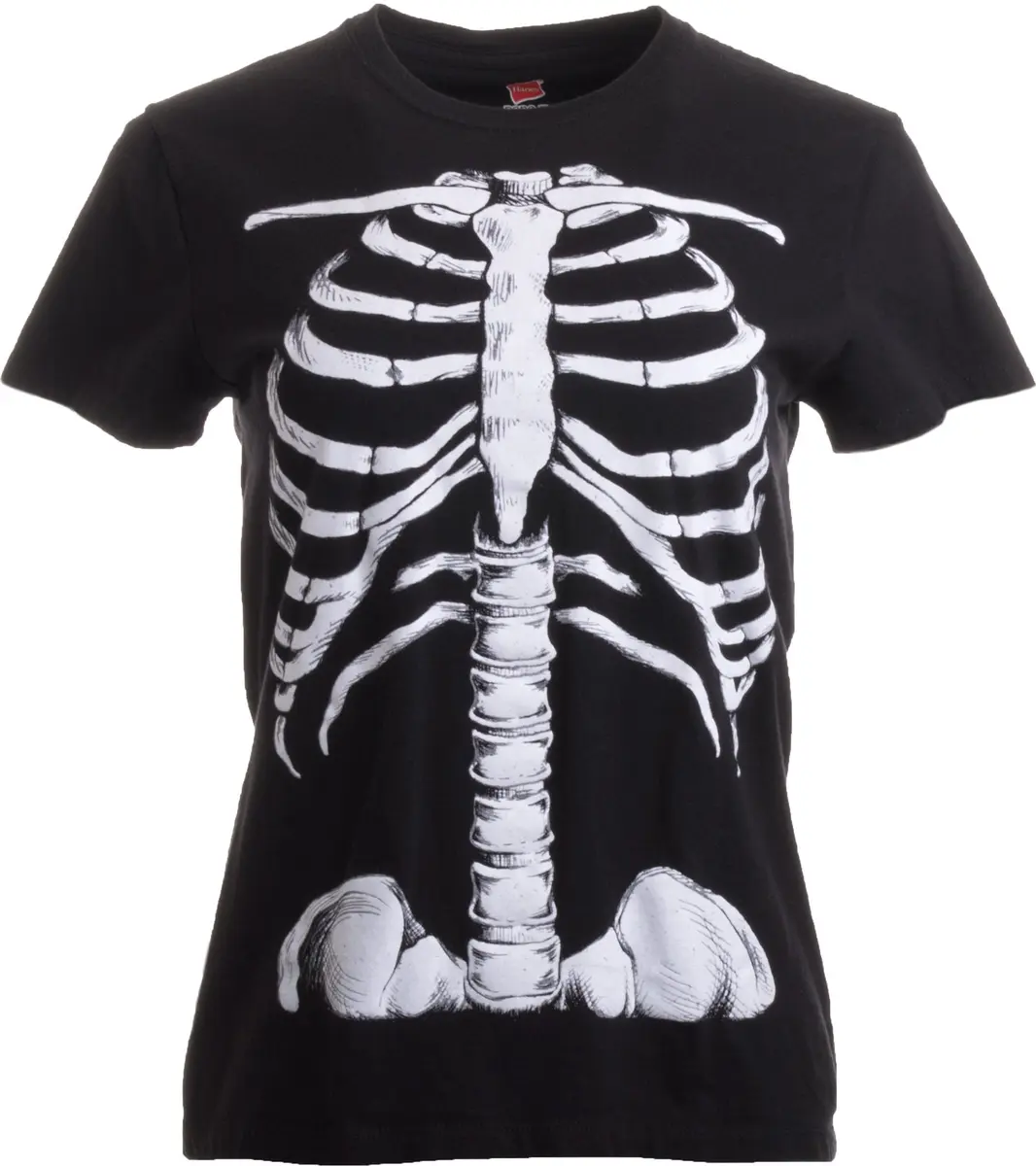 Ann Arbor T-shirt Co. Skeleton Rib Cage Jumbo Print Novelty Halloween Costume T-Shirt - Women's Large Black - view 6