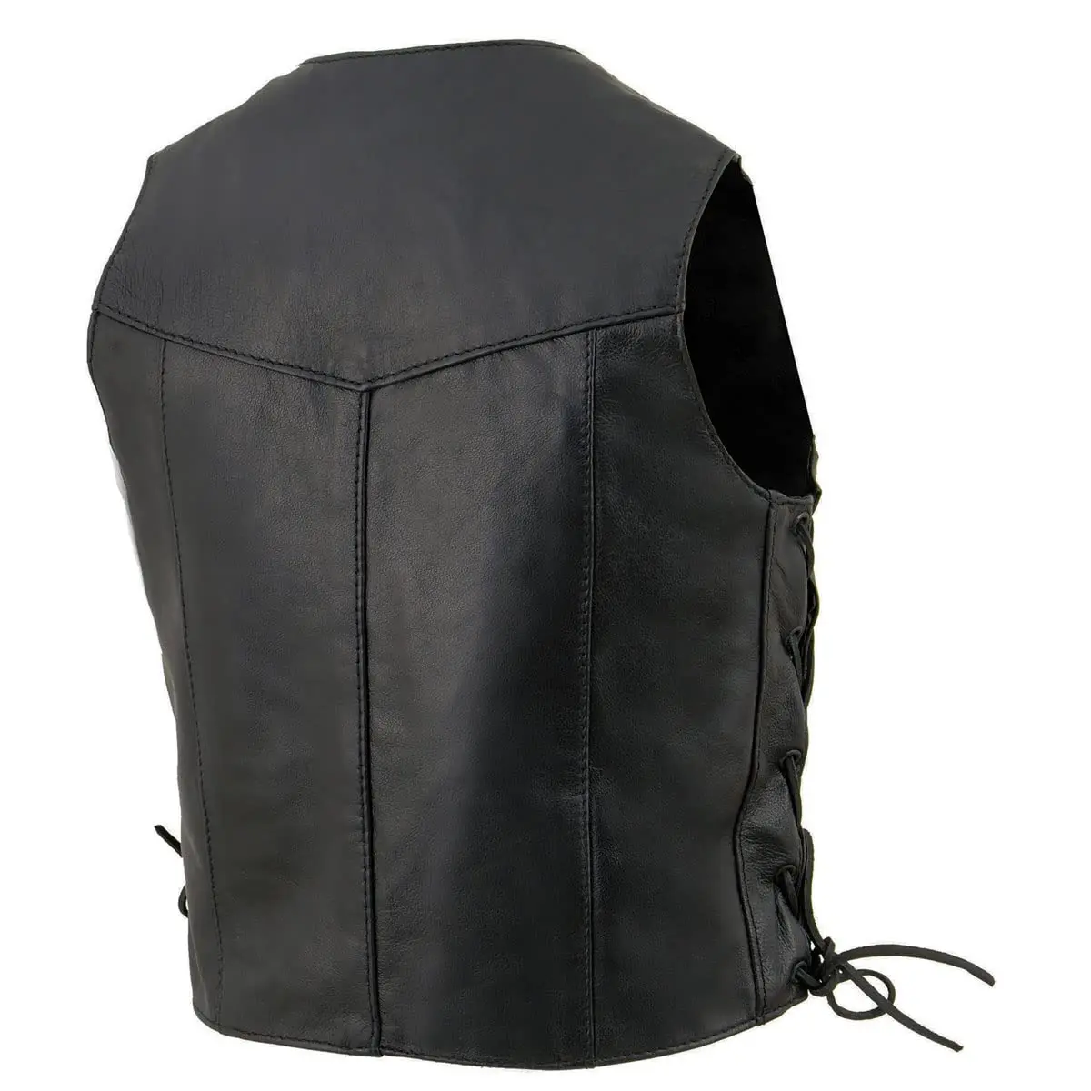 Milwaukee Leather Kids Leather Vest Large | Classic Western Style, Side Lace & Snap Closure - view 4