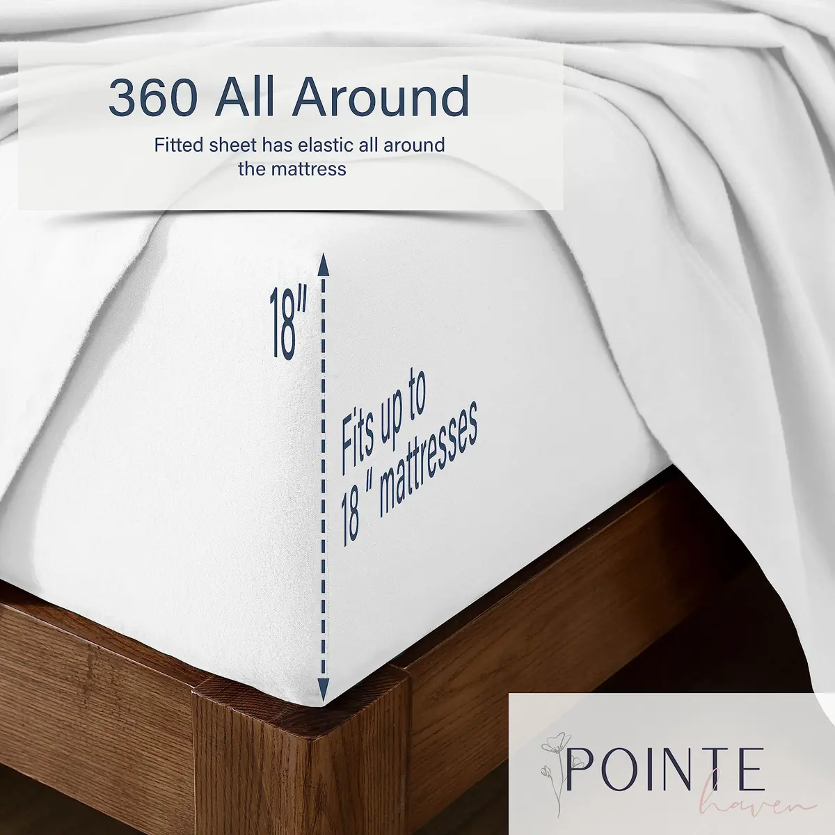 Pointehaven 200 GSM Flannel Sheet Set, Twin, Meadow | 100% Cotton, Fits up to 18" Mattresses - view 5