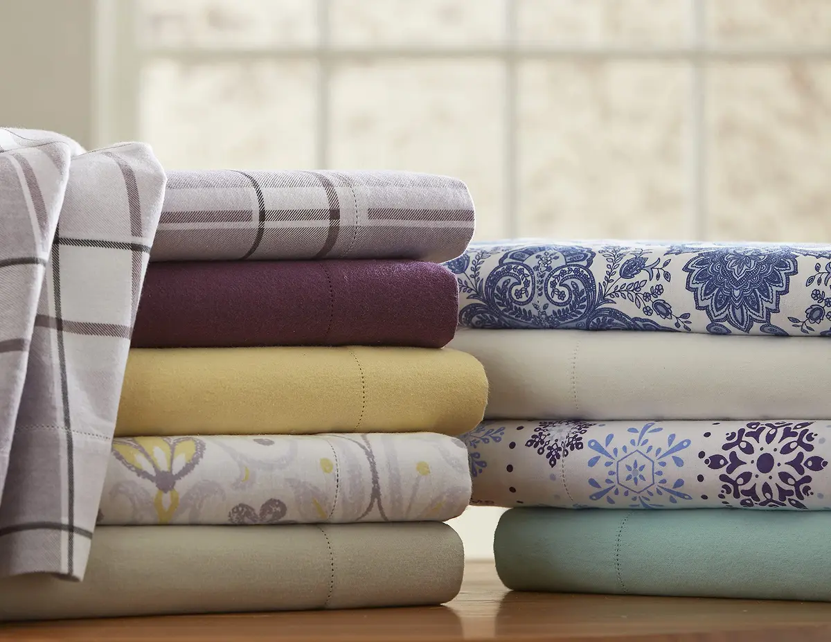 Pointehaven 200 GSM Flannel Sheet Set, Twin, Meadow | 100% Cotton, Fits up to 18" Mattresses - view 3