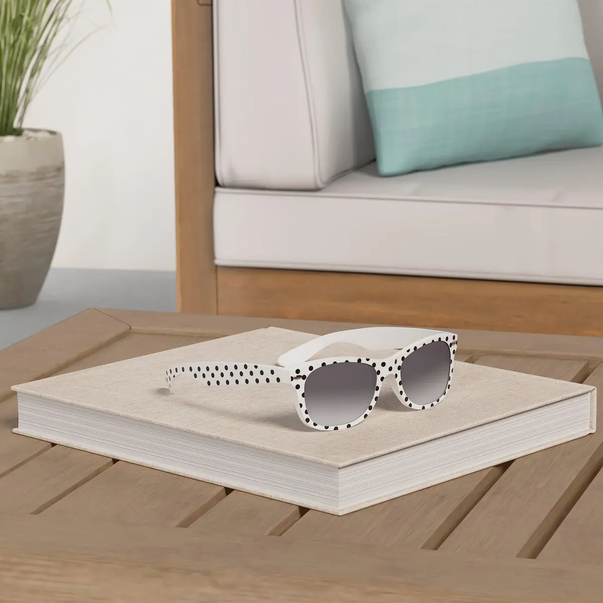 Retro Rewind Trendy Polka Dot Sunglasses for Women UV400 Protection | Vintage Style with Gradient Smoke Lenses - view 2