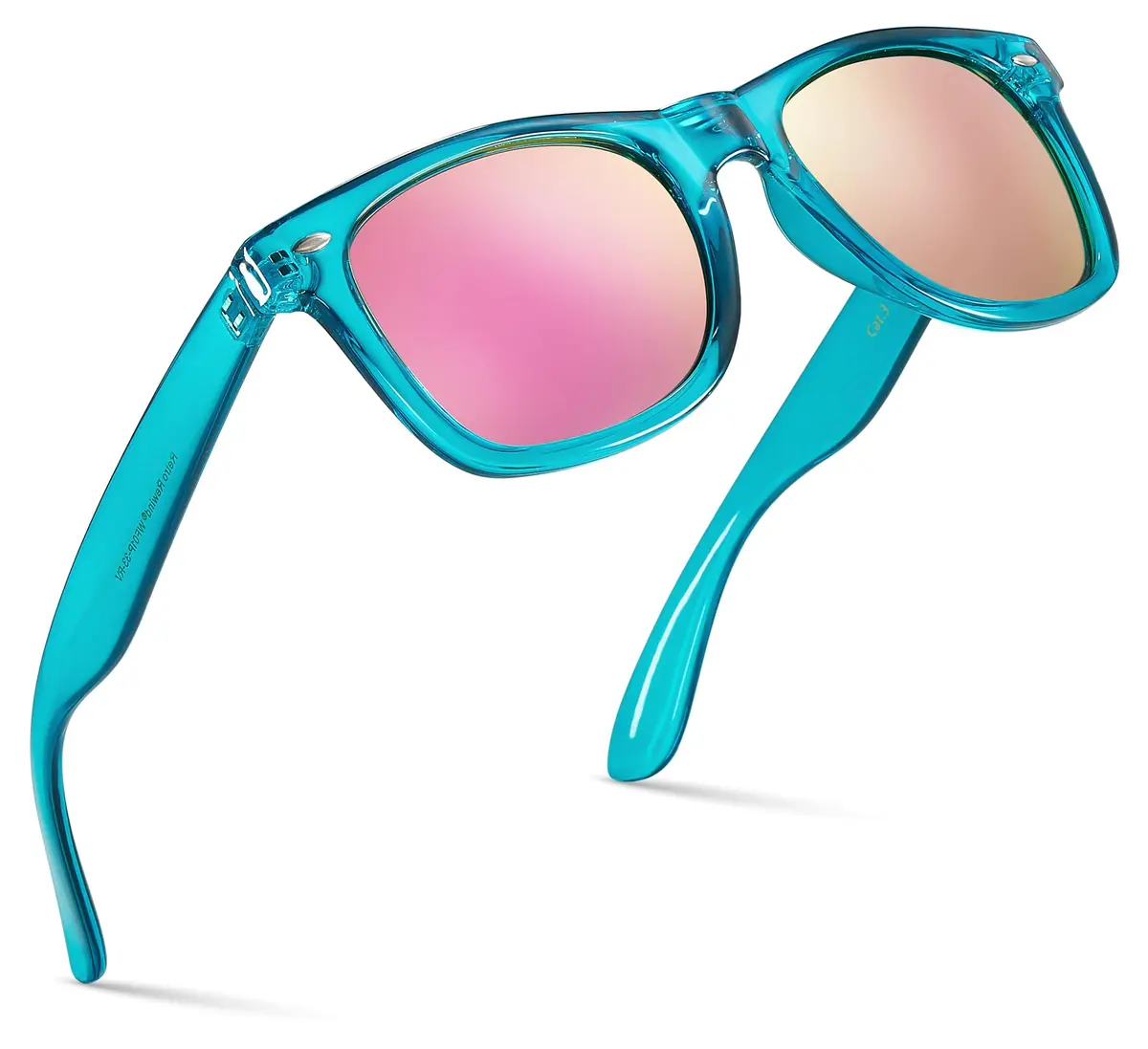 Retro Rewind Colorful Trendy 80s Mirrored Sunglasses for Women Men UV400 | Classic Retro Square Frame, UV Protection, Unisex Fit - main product image