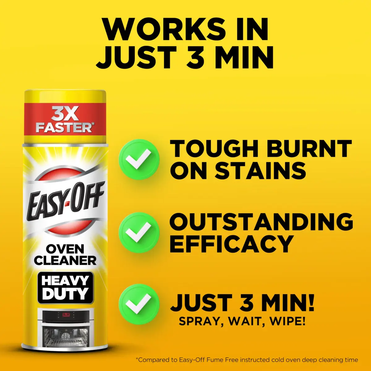 Easy-Off Heavy Duty Oven Cleaner Spray 14.5 oz (6-Pack, Lemon) | Tough Grease & Baked-On Food Removal - view 3