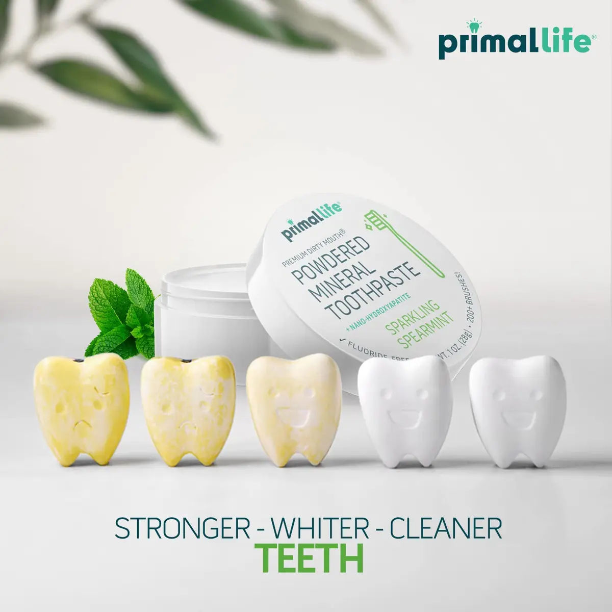 Primal Life Organics - Dirty Mouth Toothpowder Spearmint 1 oz | Organic, Vegan, Paleo Oral Care - view 6