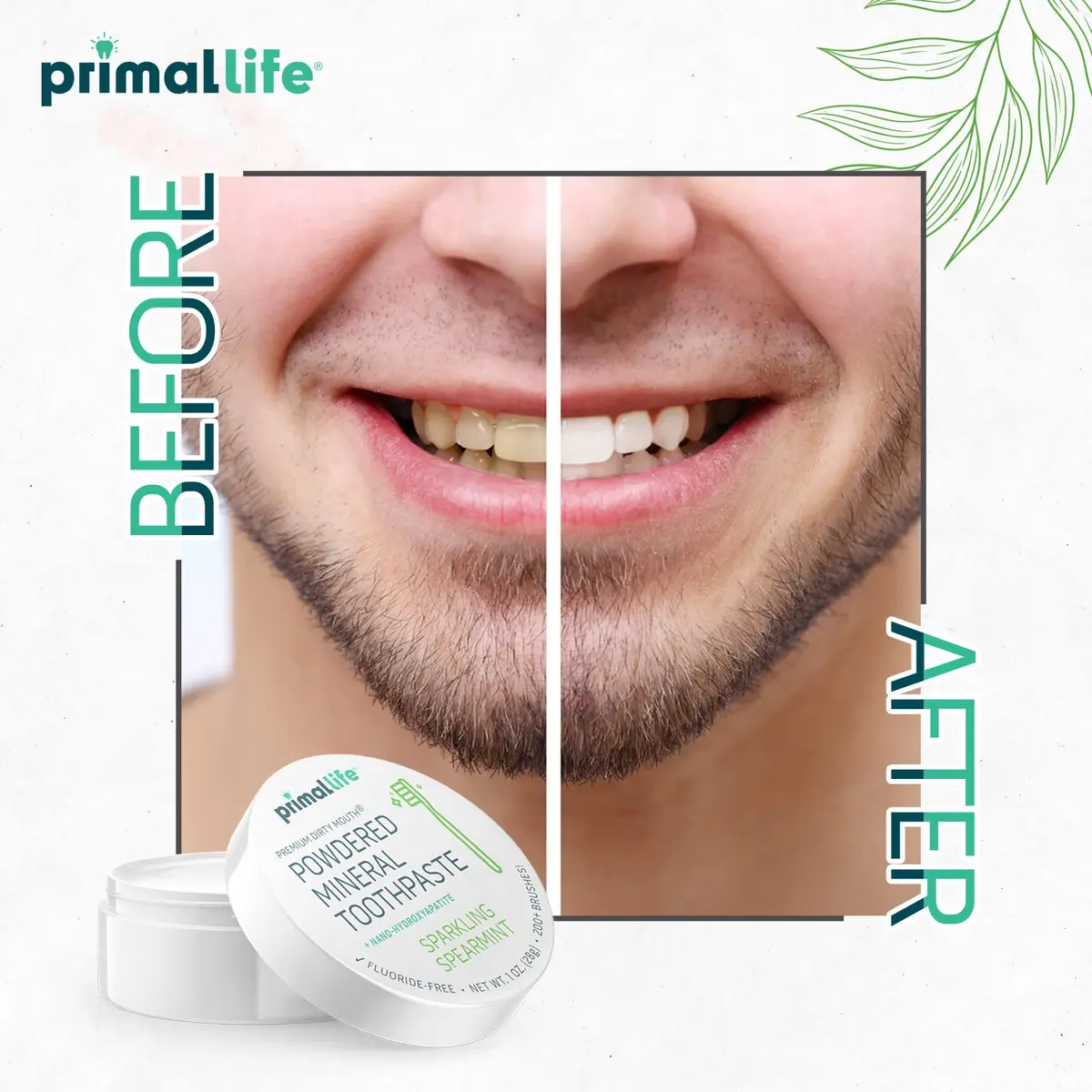 Primal Life Organics - Dirty Mouth Toothpowder Spearmint 1 oz | Organic, Vegan, Paleo Oral Care - view 4