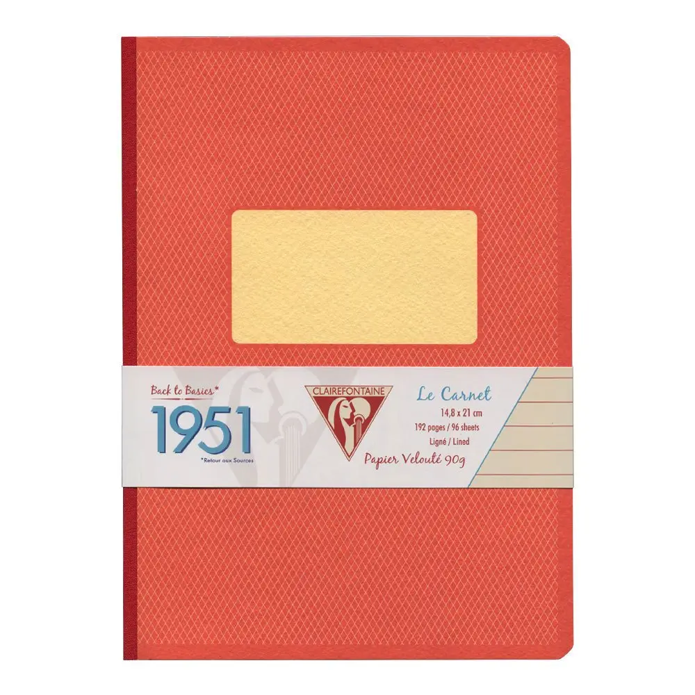 Clairefontaine Back to Basics 1951 Clothbound Notebook 5 3/4" x 8 1/4" | Premium French A5 Lined Notebook - main product image