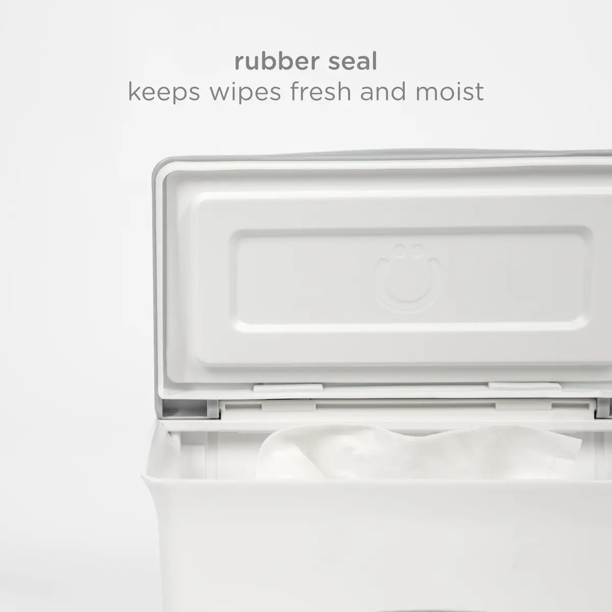 Ubbi Baby Wipes Dispenser with Weighted Plate, Gray | Easy One-Handed Wipe Access - view 5