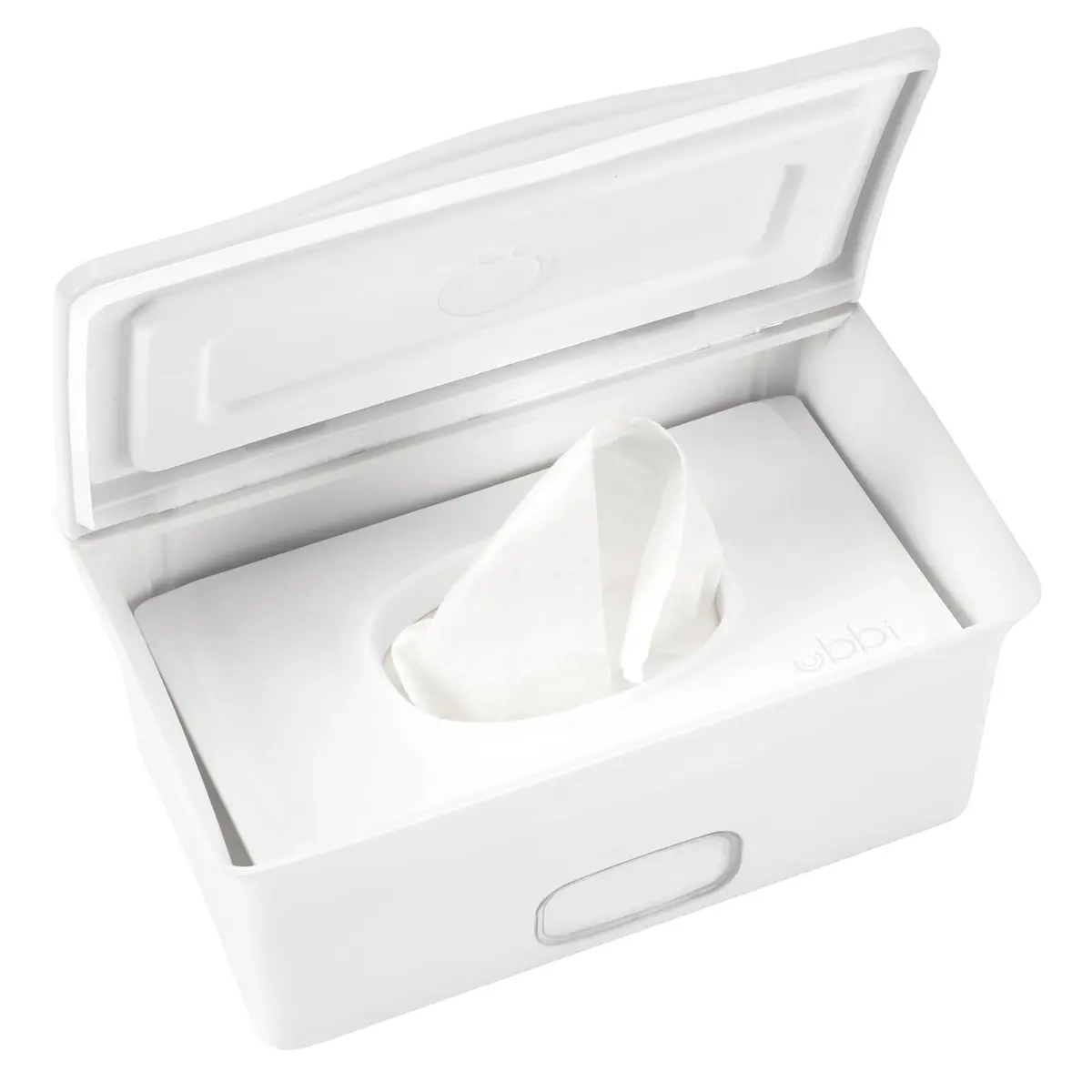 Ubbi White Baby Wipes Dispenser with Weighted Plate, 1 Count (Pack of 1) | Keeps Wipes Fresh & Moist - main product image