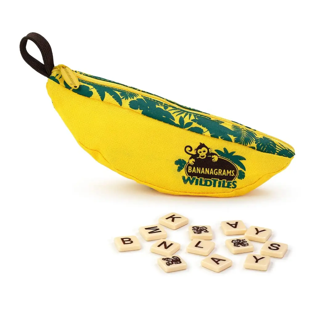 Bananagrams WildTiles Lettered Tile Game 156 g (5.5 oz) | Educational Spelling Improvement Game for Ages 7+ - main product image
