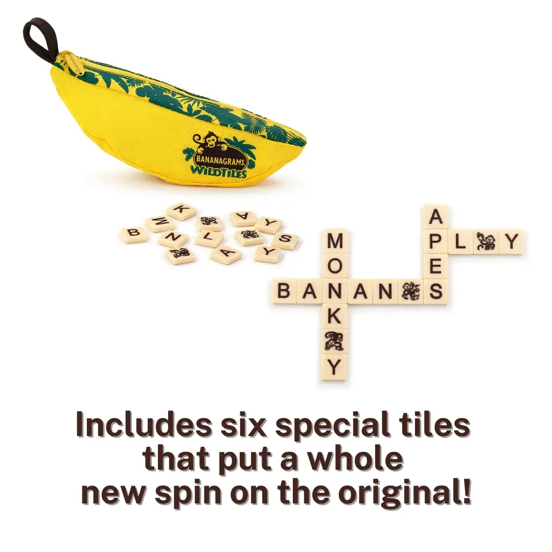 Bananagrams WildTiles Lettered Tile Game 156 g (5.5 oz) | Educational Spelling Improvement Game for Ages 7+ - view 3