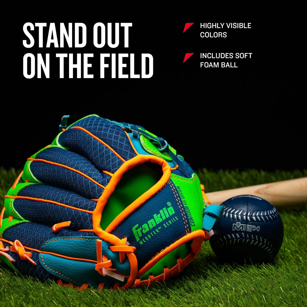 Franklin Sports Teeball Recreational Series Fielding Glove 9.5" | Lightweight, Ready to Play, Kids-Friendly - view 4