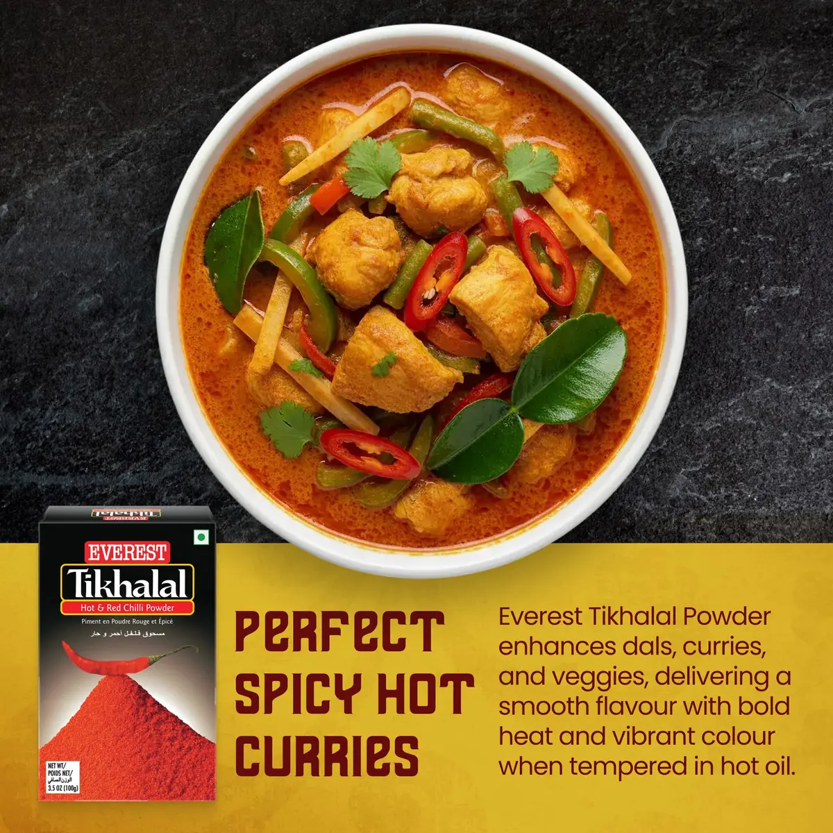 Everest Tikhalal Chilli Powder 500g (17.6 oz) | Authentic Indian Spice - view 5