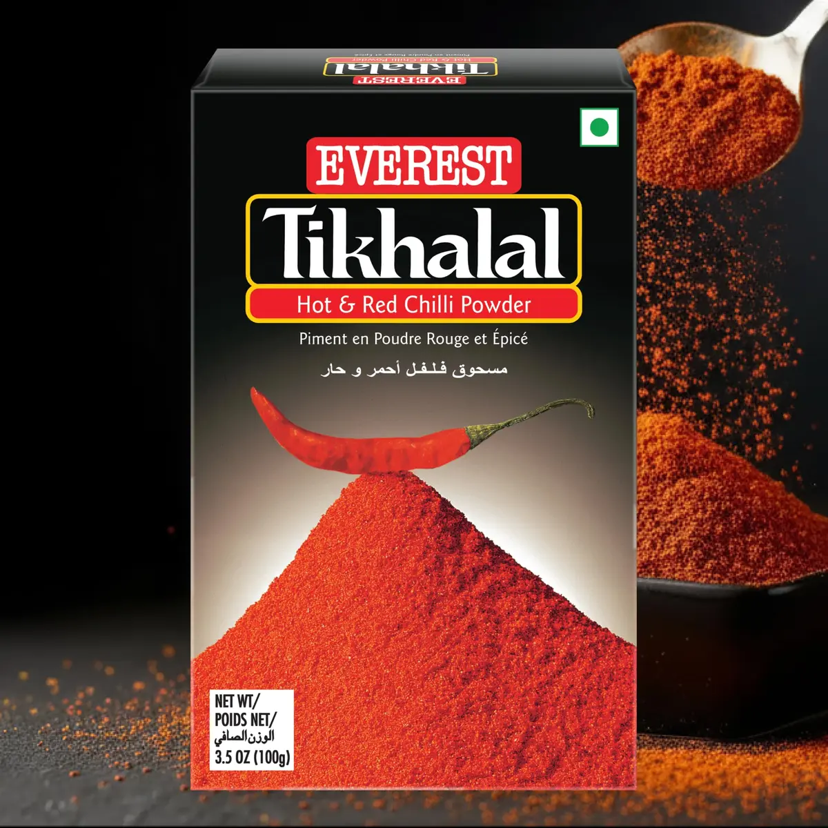 Everest Tikhalal Chilli Powder 500g (17.6 oz) | Authentic Indian Spice - view 7