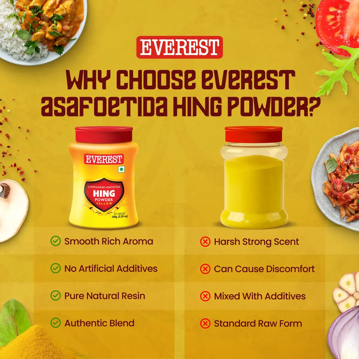 Everest Hing Powder 50 g | Vegetarian Leavening Powder for Cooking & Baking - view 4