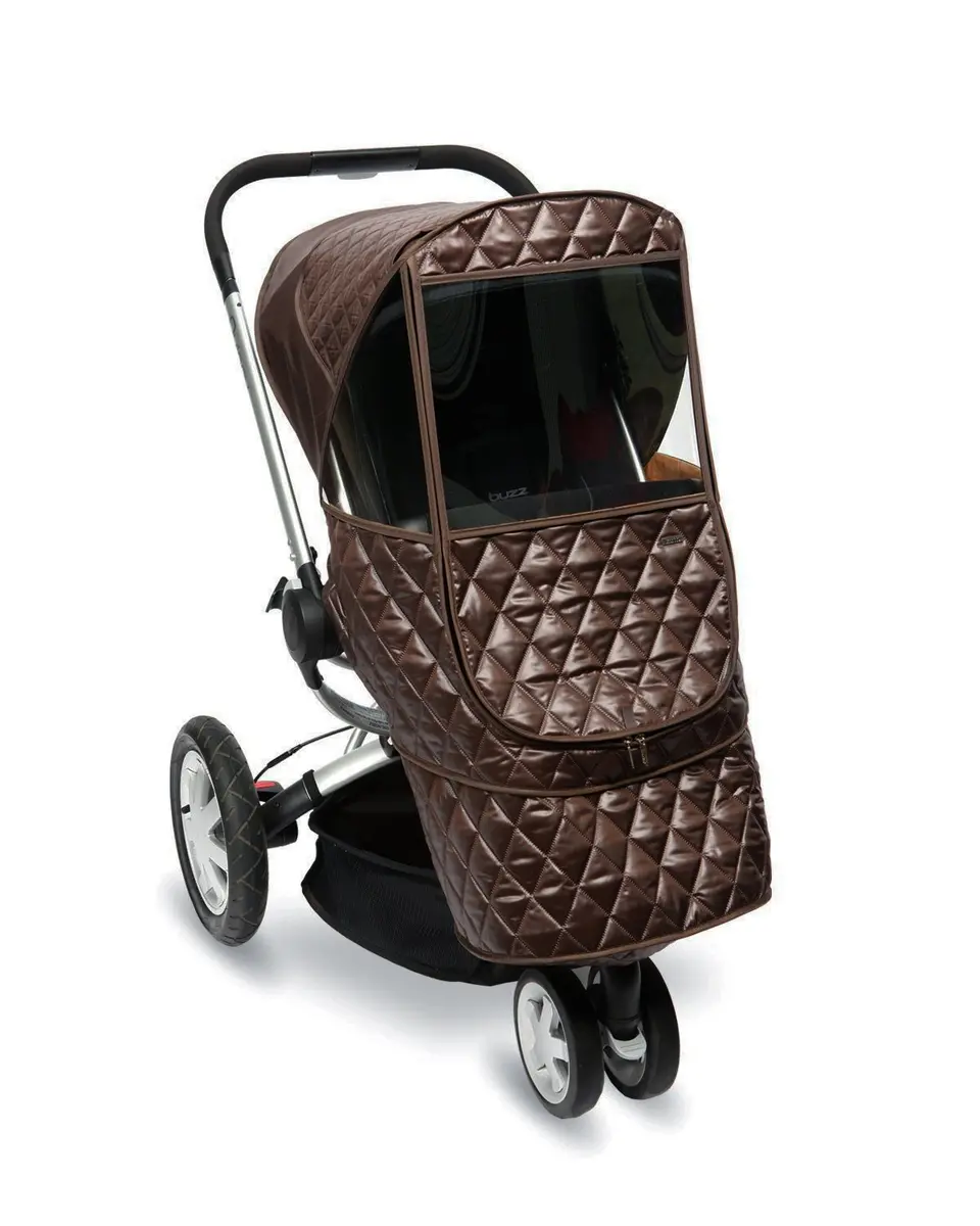 Manito Castle Beta Stroller Weather Shield (Chocolate) | UV Resistant, Water-Repellent, Fits Most Detachable Seat Strollers - main product image