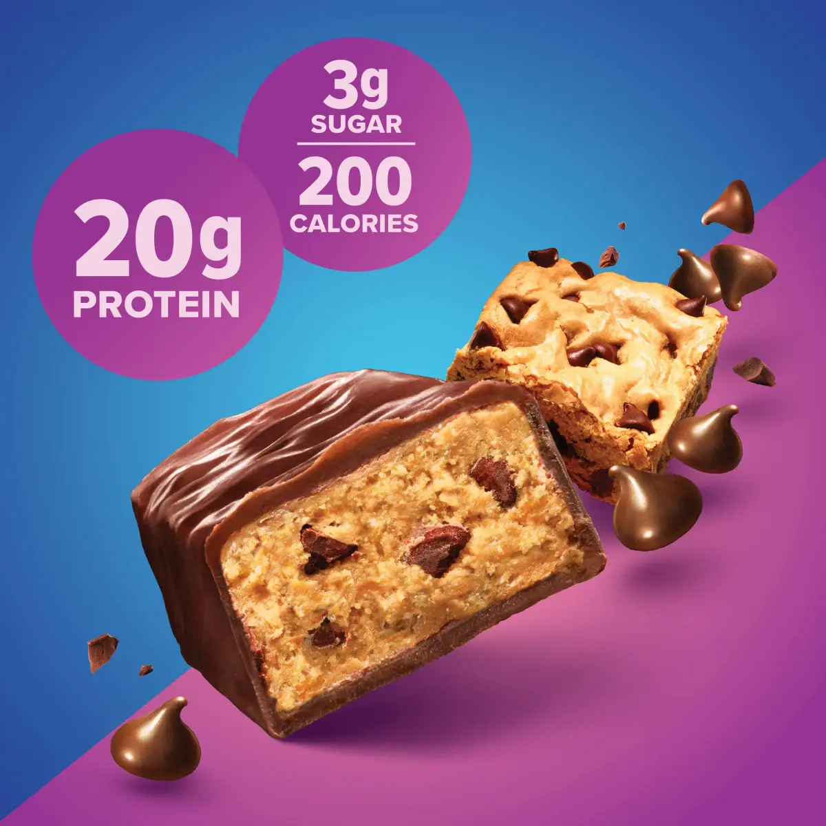 Pure Protein Chewy Chocolate Chip Protein Bars 12 Ct | 20g Protein Snack for Fitness Goals - view 4