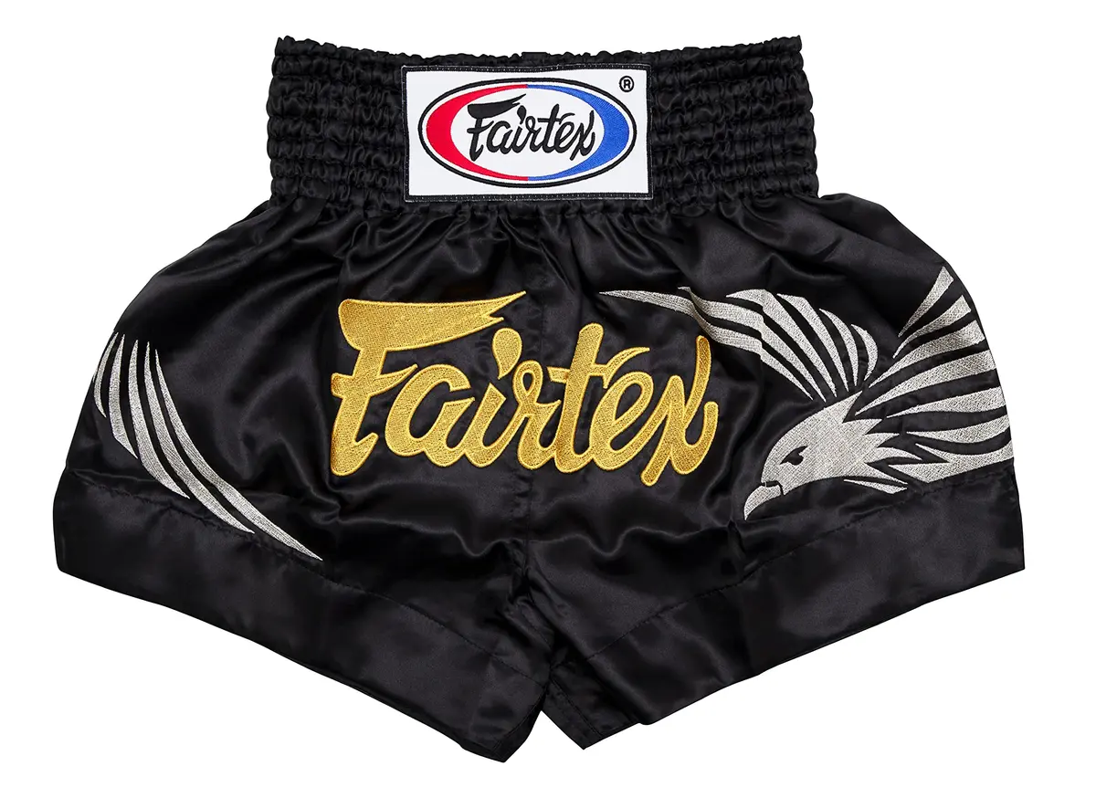 Fairtex Muay Thai Boxing Shorts Traditional Styles (Black, Small) | Quick-Drying Microfiber for Martial Arts - main product image