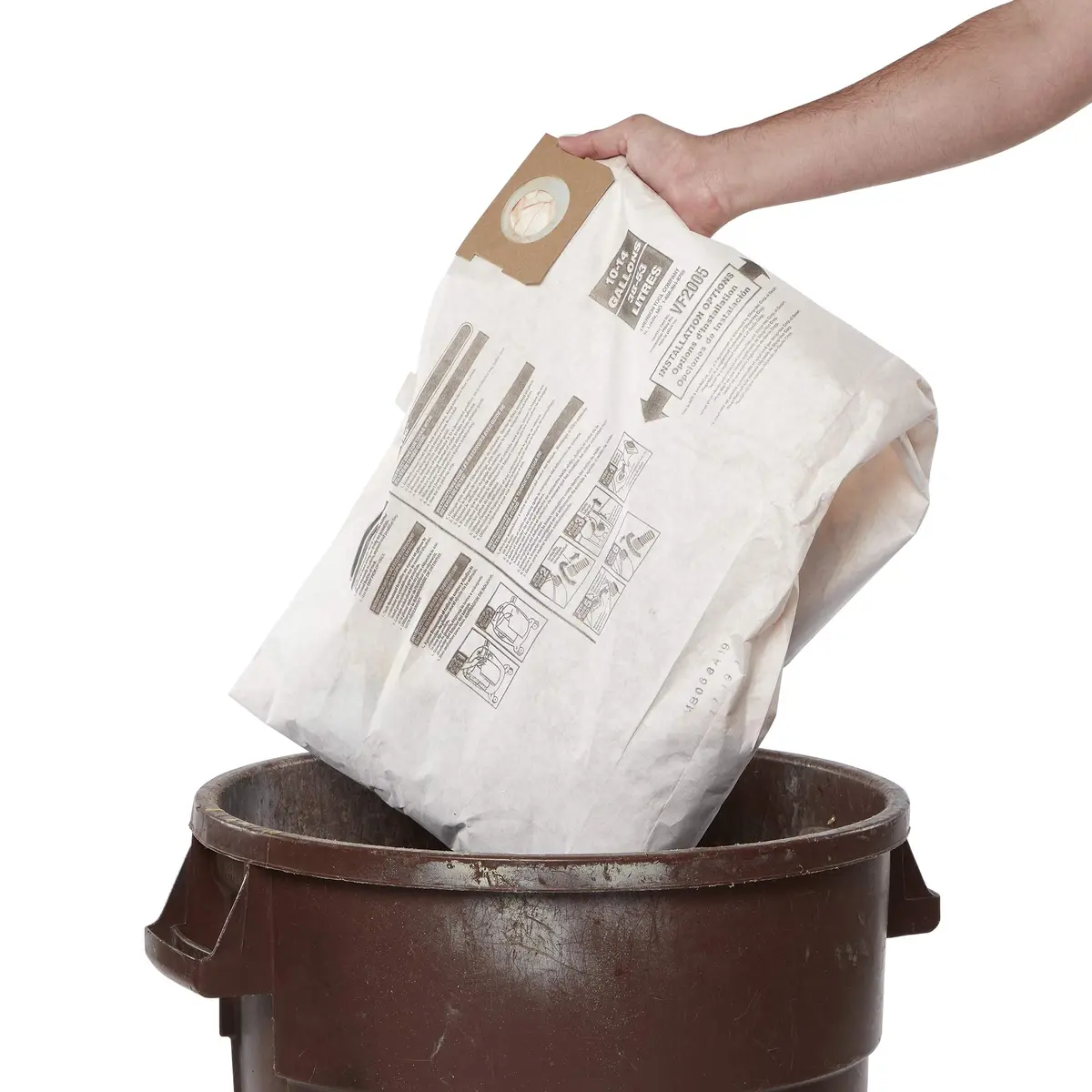 MULTI FIT VF2005TP 10-14 Gal. Wet Dry Shop Vacuum Dust Collection Bags | 6-Pack for Dry Use - view 5