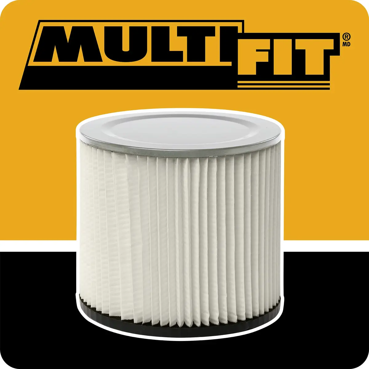 MULTI FIT VF2007TP Standard 5 Gal. and Larger Wet Dry Shop Vacuum Filters | Reusable Pleated Cartridge for 5+ Gallon Vacuums - view 2