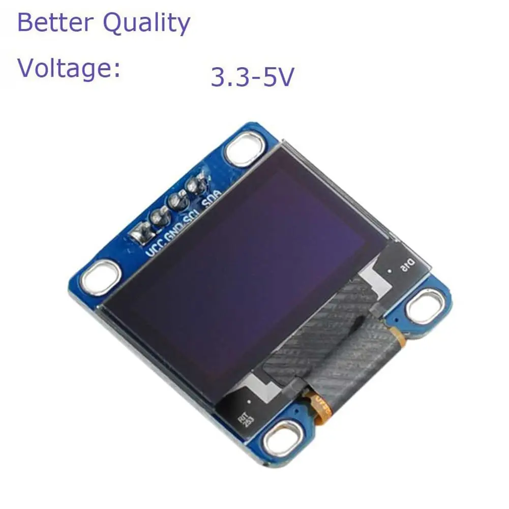 DIYmall 0.96" OLED Module I2C 128x64 Display for Arduino, Raspberry Pi | 3.3-5V, White - view 2