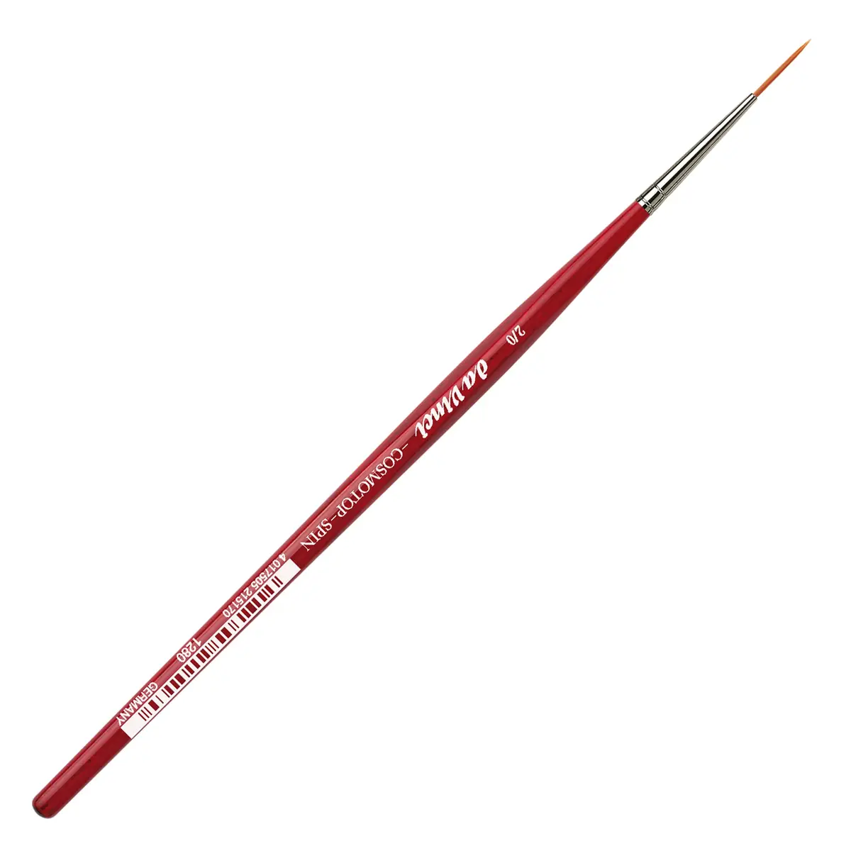 da Vinci Watercolor Series 1280 CosmoTop Spin Paint Brush, Size 2/0 | Synthetic Liner with Red Handle, Medium Needle-Sharp (en_US) - view 2