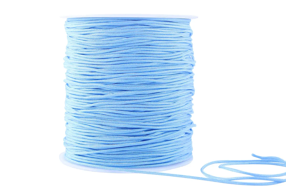 KONMAY Braided Nylon Beading Cord 1.5mm (135m/150 Yards) | Strong, Non-Stretch, Sky Blue - main product image