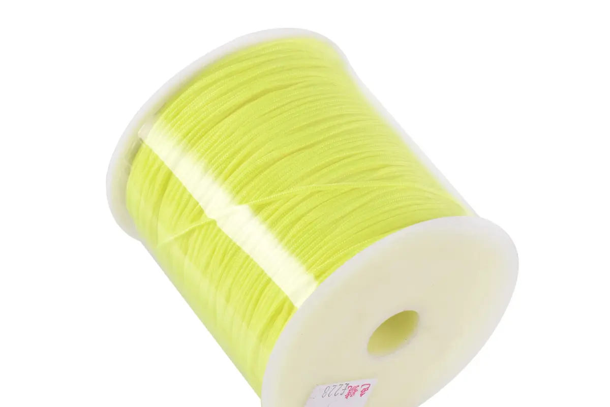 KONMAY Braided Nylon Beading Cord 1.5mm (137m) | Strong, Non-Stretch, Neon Yellow - view 4