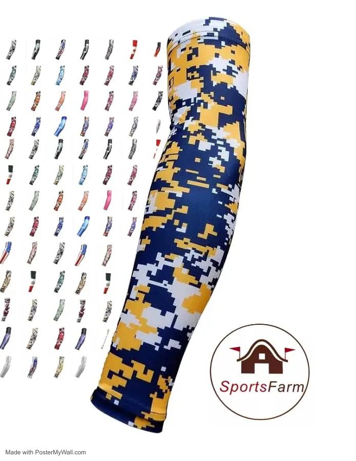 Sports Farm Digital Camo Arm Sleeve Youth Medium | Moisture Wicking Compression for Sports - view 5