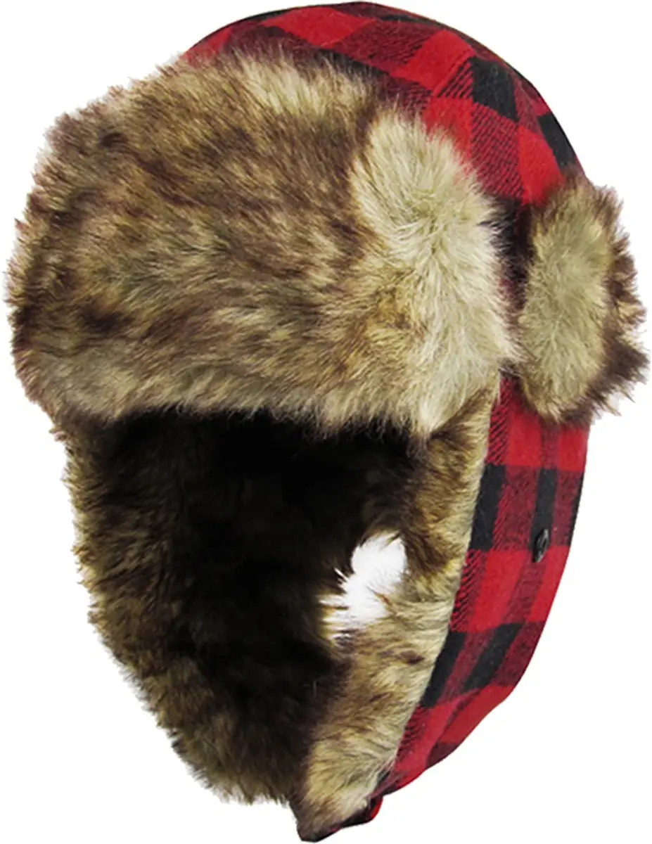KBETHOS Trapper Hat One Size | Buffalo Plaid Aviator with Ear Flaps for Men & Women - main product image