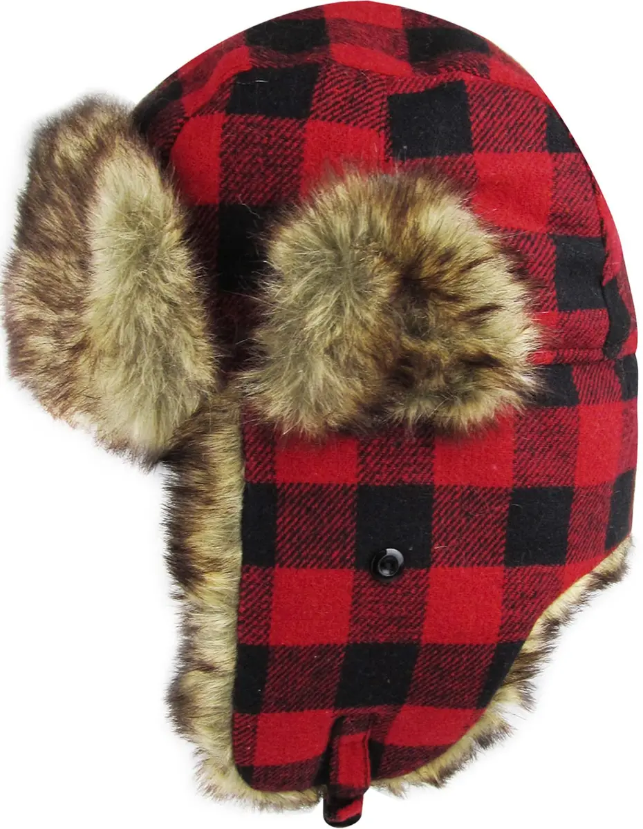 KBETHOS Trapper Hat One Size | Buffalo Plaid Aviator with Ear Flaps for Men & Women - view 3