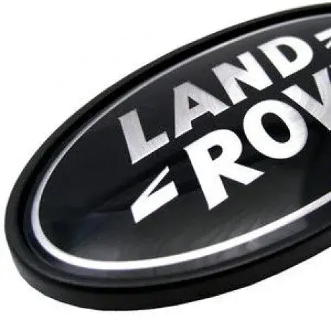 Land Rover Rear Body Oval Badge Black on Silver | Genuine Part DAH500330 - view 3