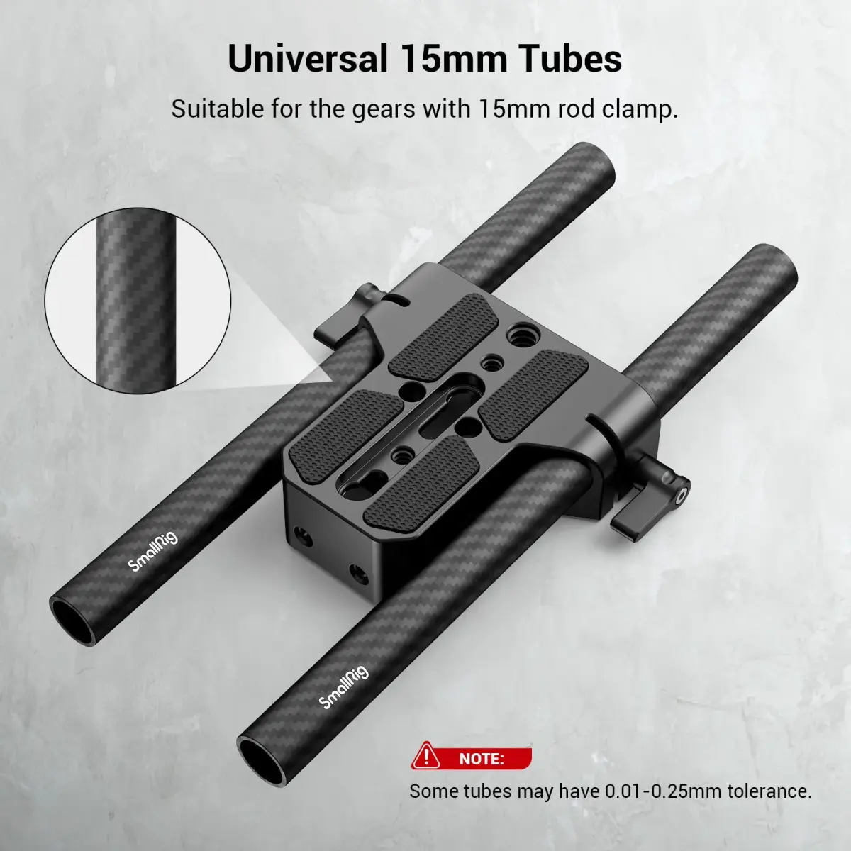SMALLRIG 15mm Carbon Fiber Rod (Non-Thread), 20cm (8") Long, Pack of 2 | Lightweight & Rigid Camera Support - view 5