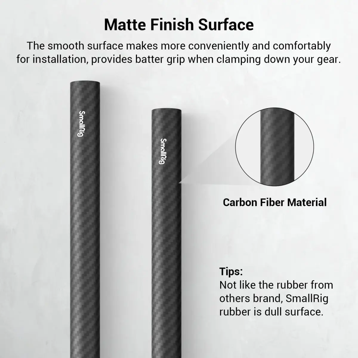 SmallRig 15mm Carbon Fiber Rods 30cm (12") Pack of 2 | Lightweight & Rigid Camera Support - view 3