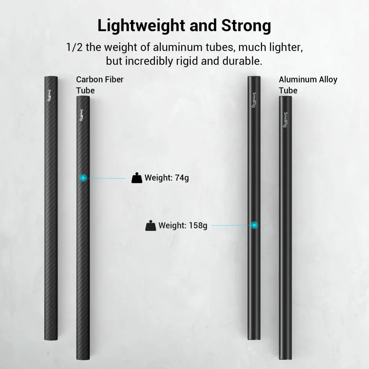 SmallRig 15mm Carbon Fiber Rods 30cm (12") Pack of 2 | Lightweight & Rigid Camera Support - view 4