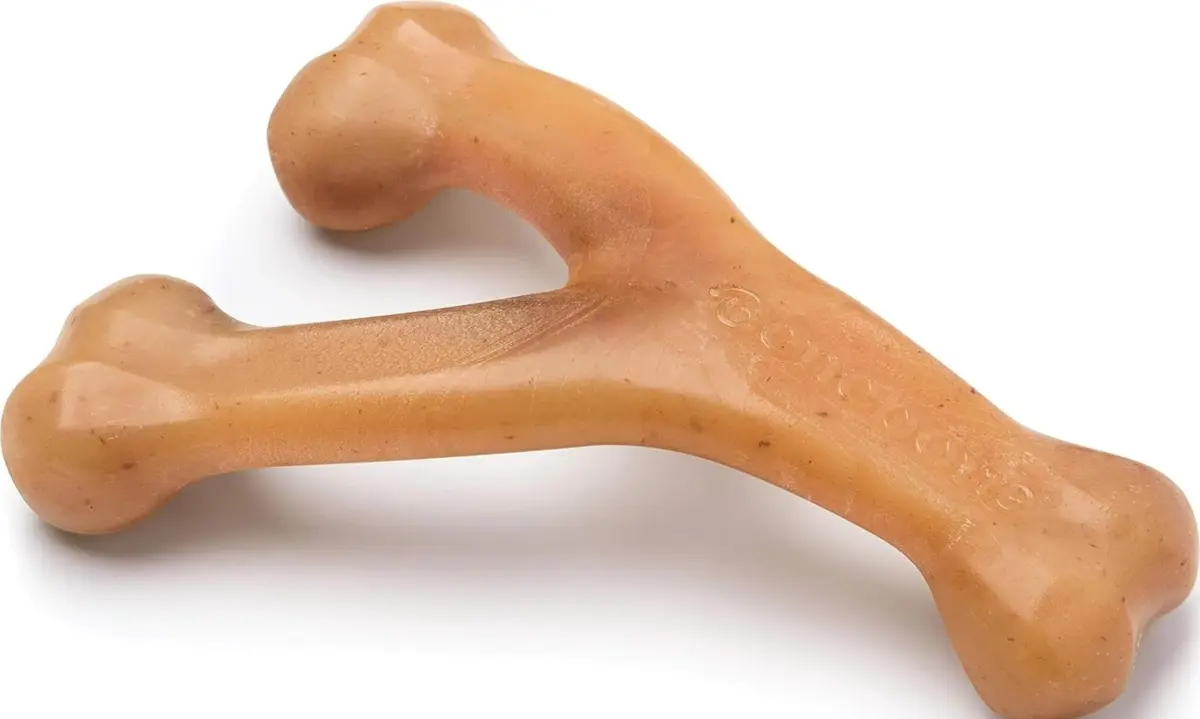 Benebone Wishbone Durable Dog Chew Toy for Aggressive Chewers, Real Chicken Flavor, Medium, 17cm (6.7in) - main product image