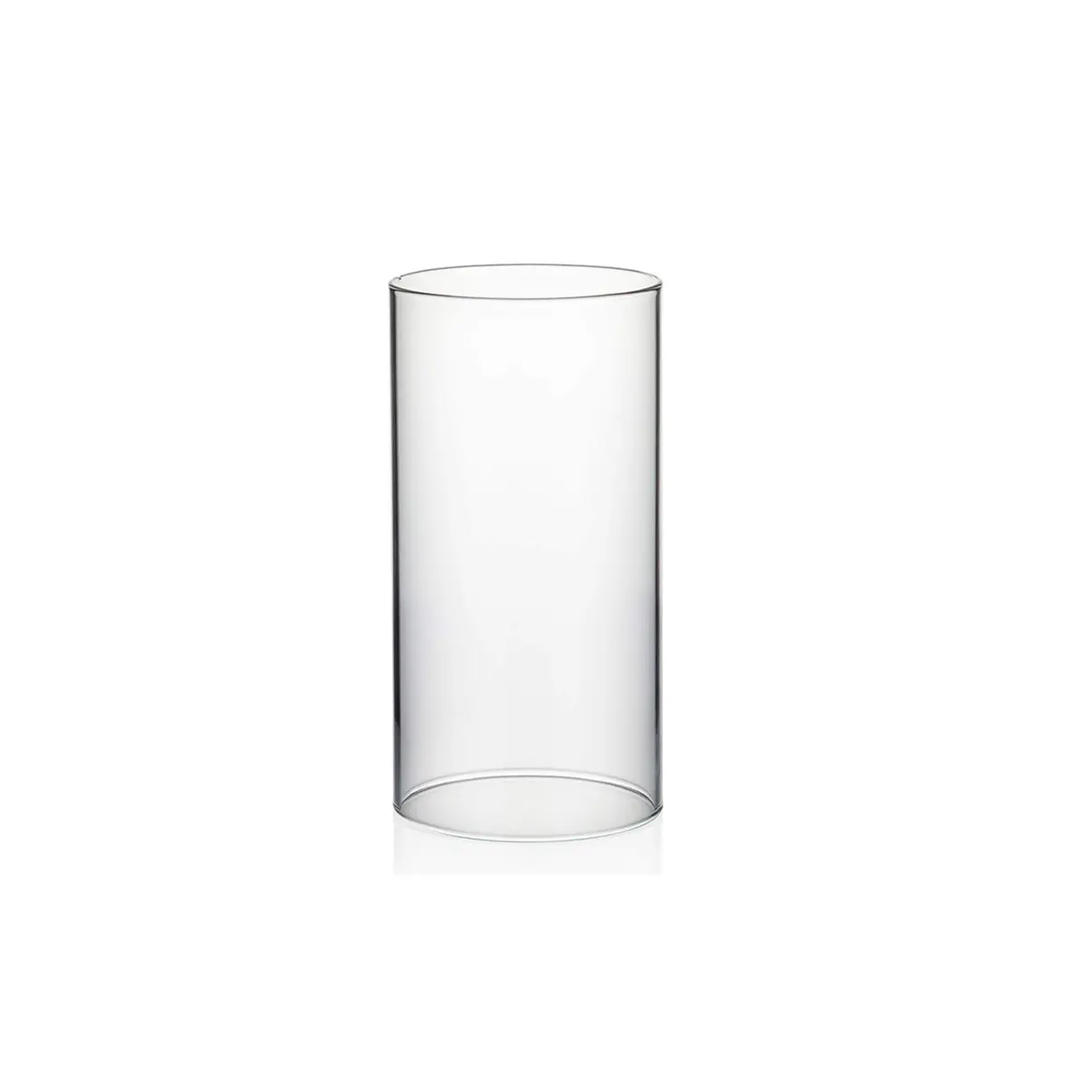 WGVI Hurricane Candle Holder Sleeve, Wide 4" x 8"H | Clear Glass Cylinder, Open Ended, Chimney Tube - main product image