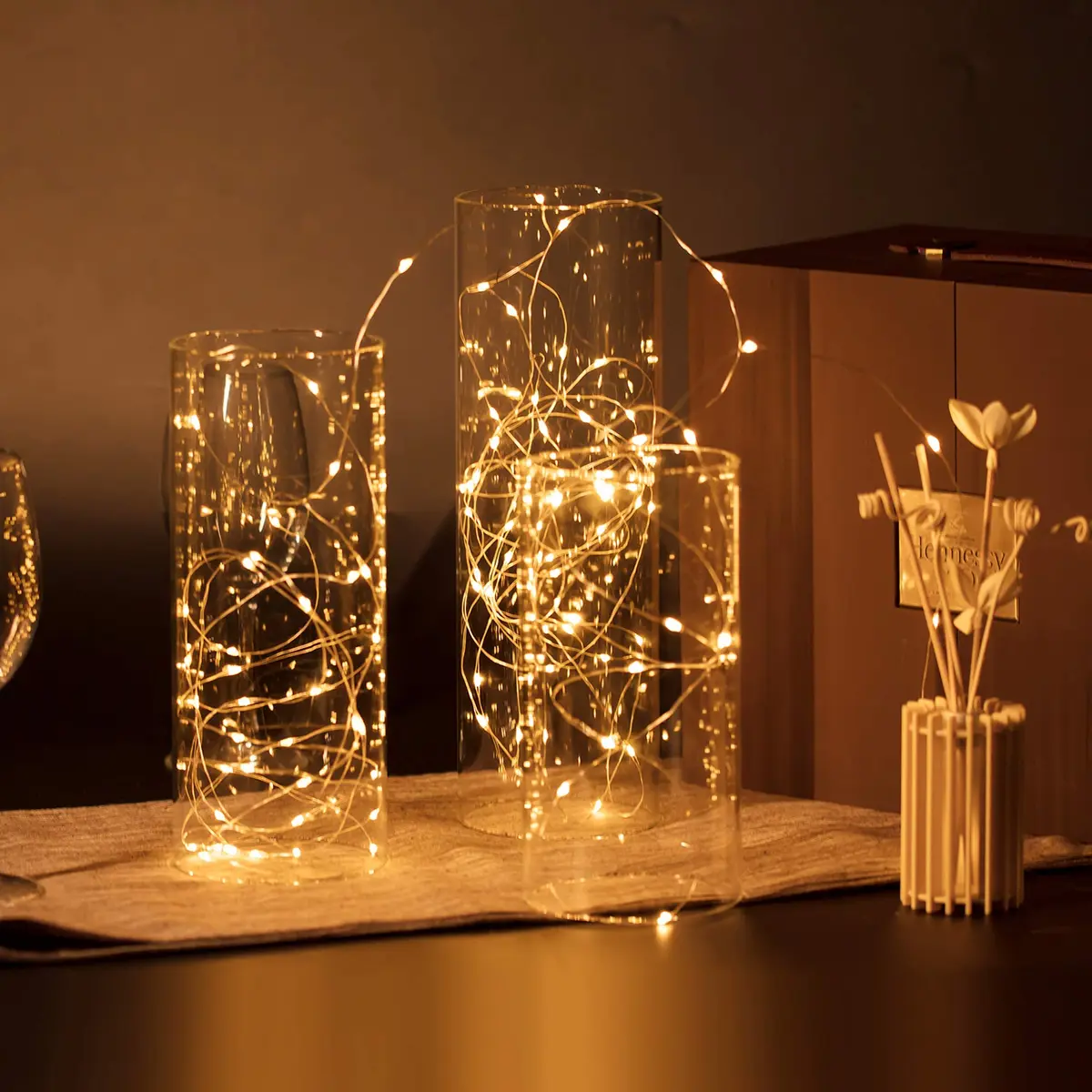 WGVI Hurricane Candle Holder Sleeve, Wide 4" x 8"H | Clear Glass Cylinder, Open Ended, Chimney Tube - view 4