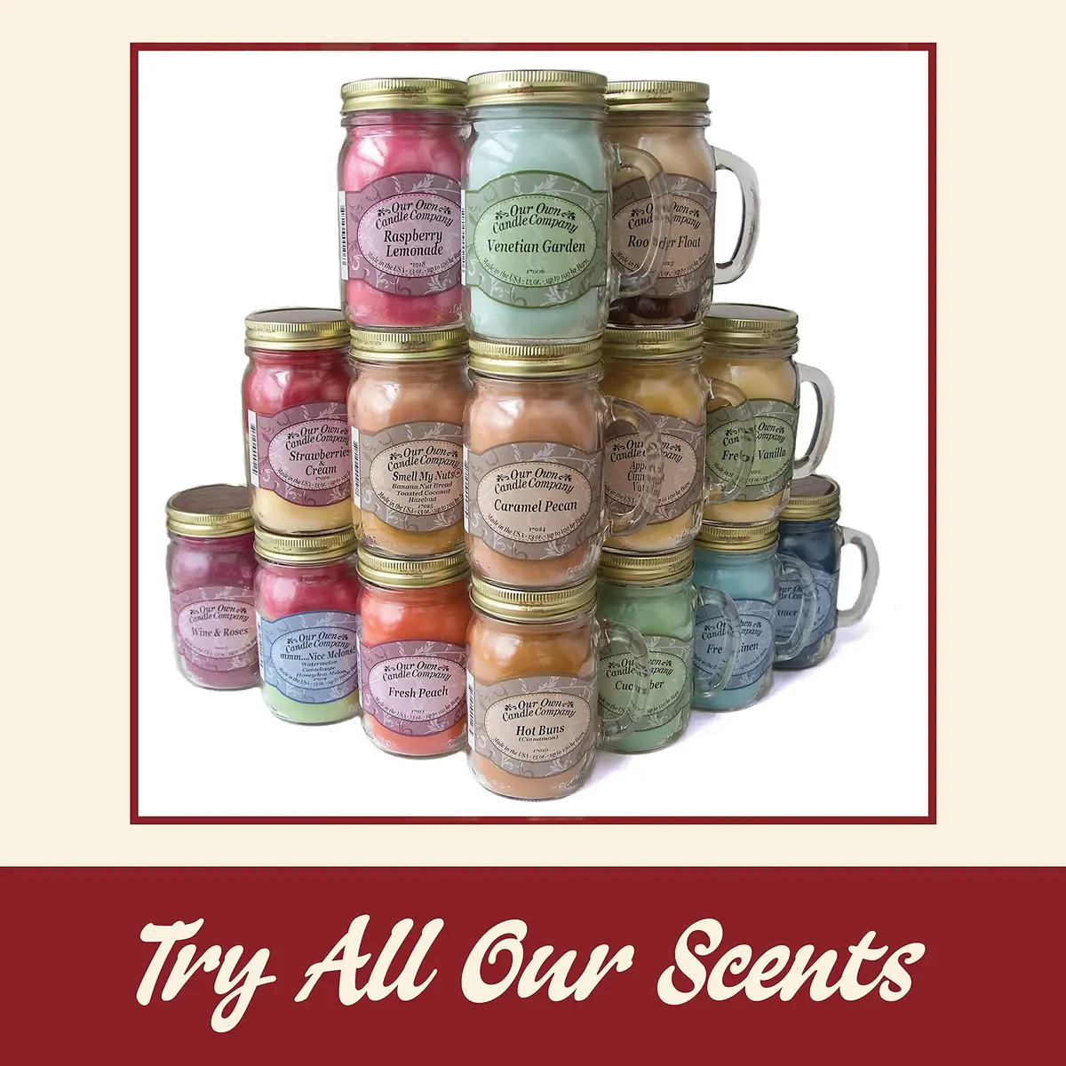 Our Own Candle Company Hot Chocolate Scented Mason Jar Candle, 13 oz | Long Lasting Cocoa & Vanilla Aroma - view 6
