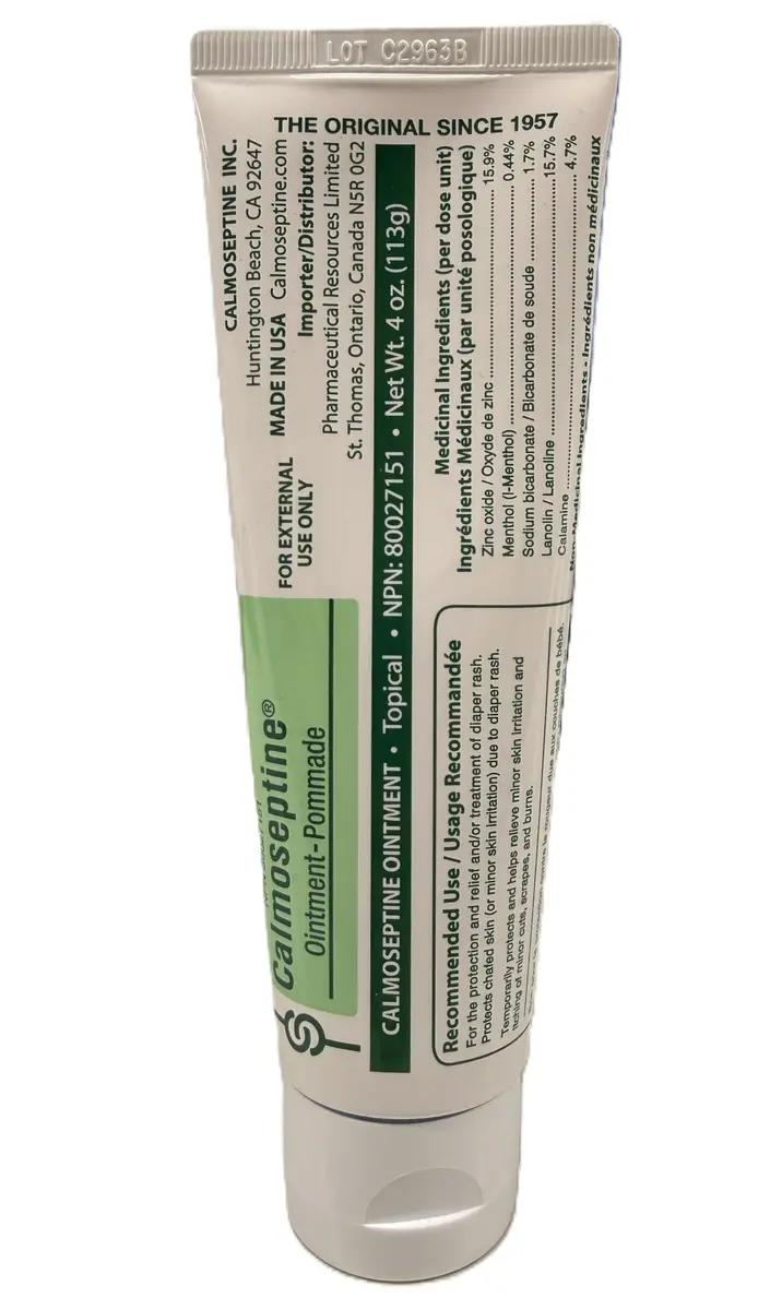 Calmoseptine Ointment 4 Ounce | Skin Irritation & Rash Moisture Barrier - main product image