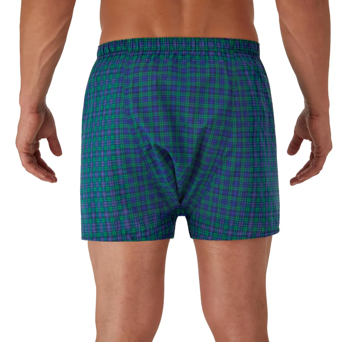 Hanes Men's Tagless Boxer With Exposed Waistband 5 Pack - Assorted Plaid, 156g (5.5oz) | Breathable Cotton Blend for Daily Comfort - view 4