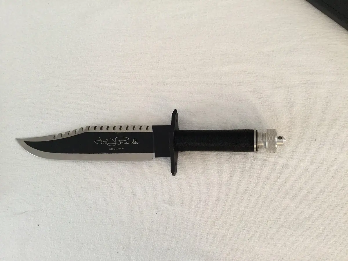 Ramboa Knives Masterpiece Collection First Blood Part II Knife | 10" Stainless Steel Drop Point Blade - view 7
