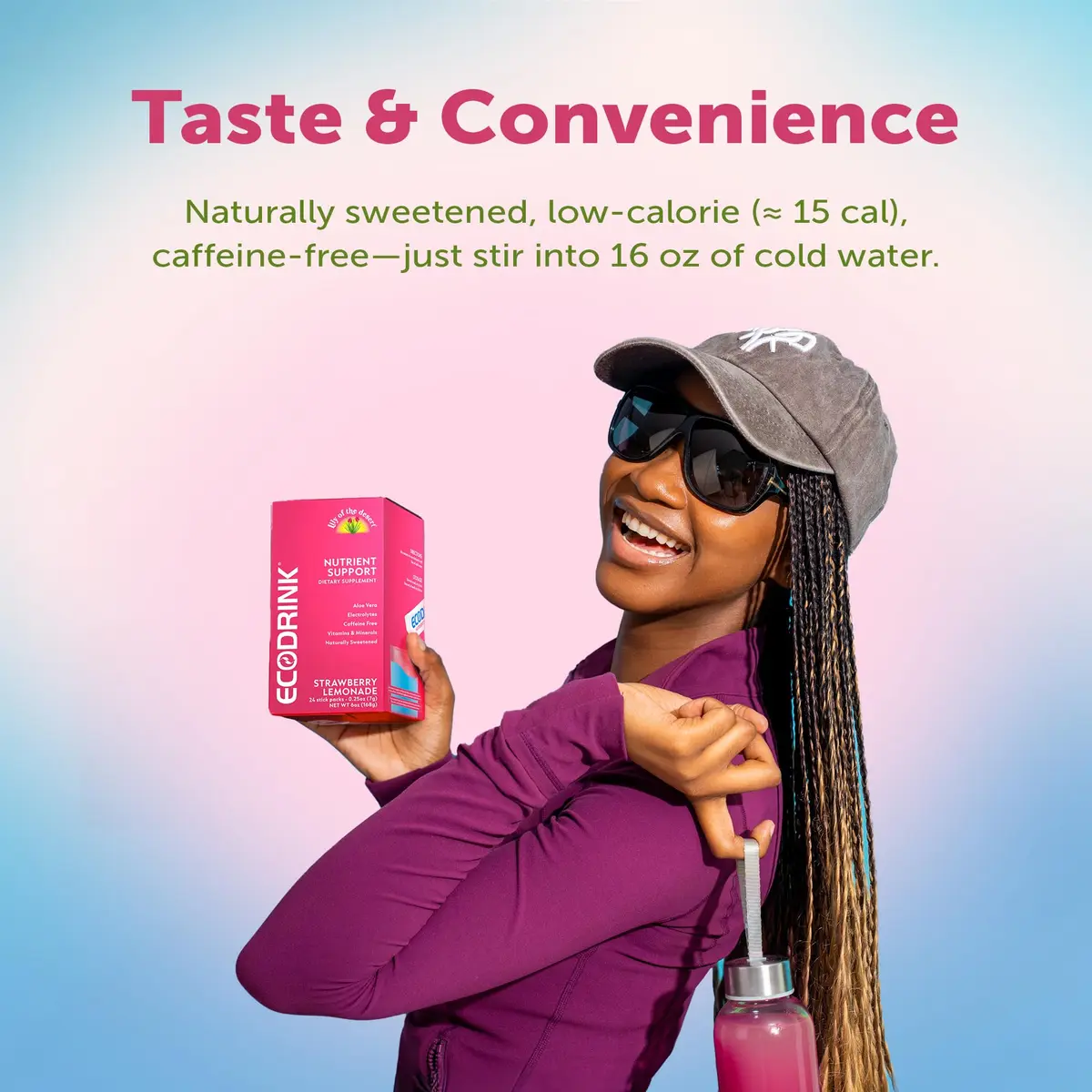 Eco Drink Nutrient Support Hydration Packets 6 Ounce | Caffeine-Free, Electrolytes & Vitamins for Daily Wellness - view 6