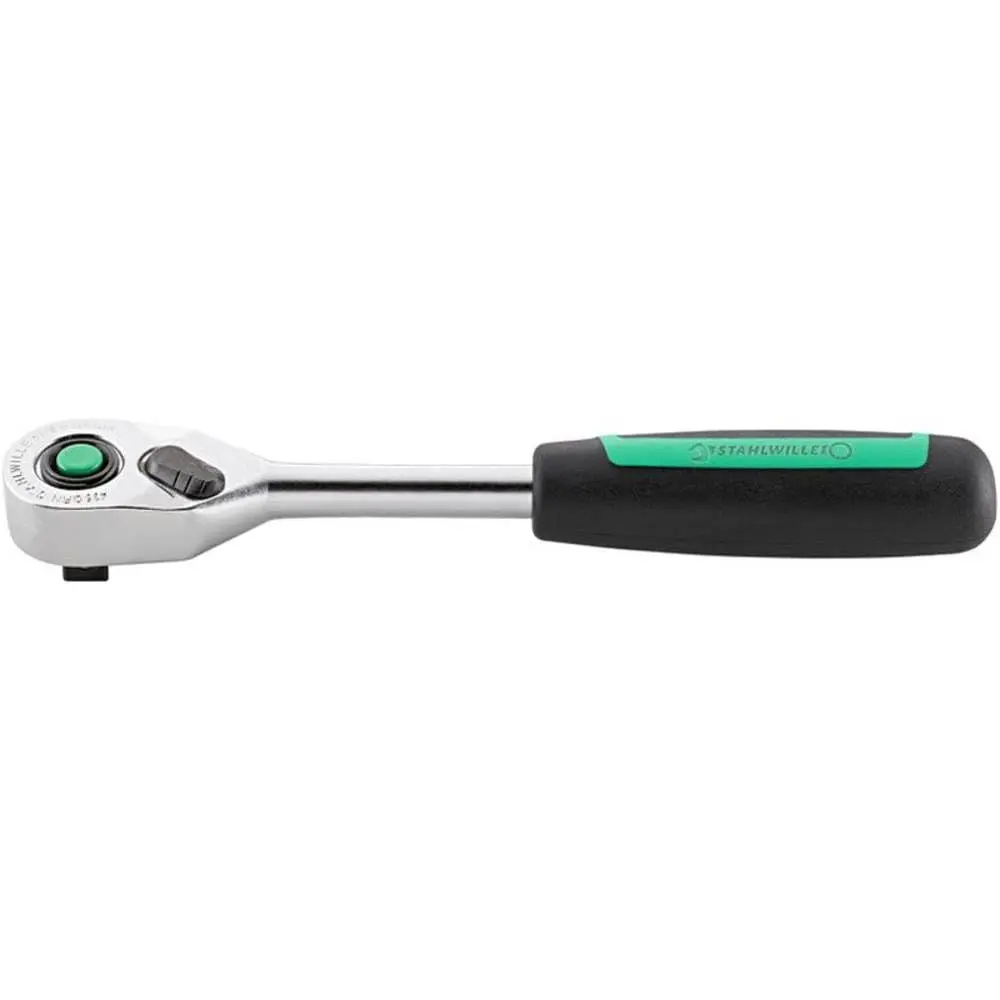 Stahlwille 12111020 QuickRelease Reversible Ratchet No. 435QR N, Fine Tooth, 80 Teeth, 194mm, Made in Germany - main product image