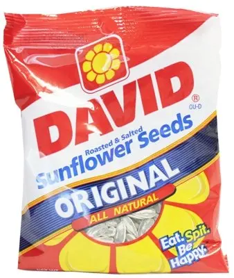 David Sunflower Seeds Original - Bag 24/5.25oz | Whole, Roasted & Salted in Shell (126g) - main product image
