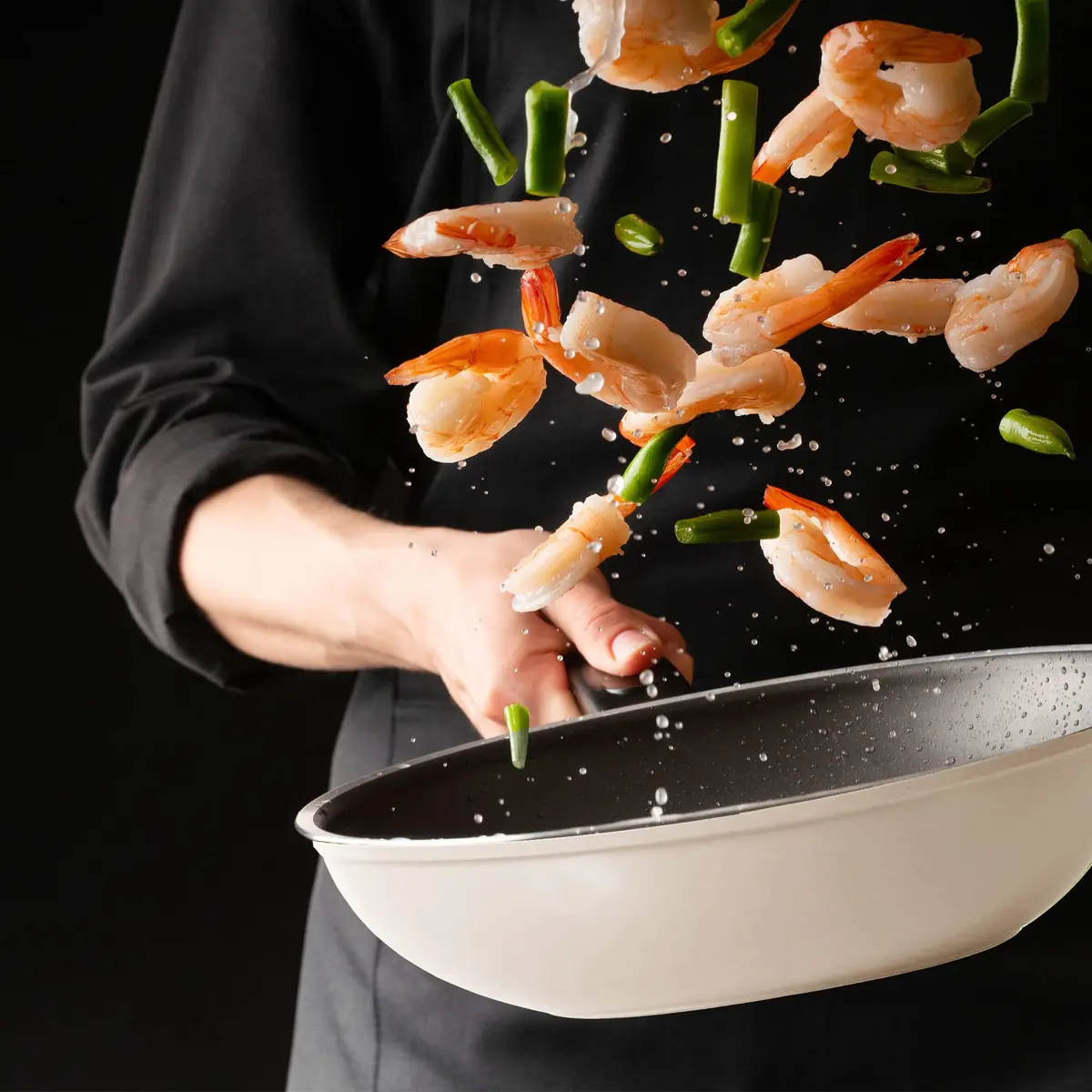 Neoflam Eela 12'' Non Stick Chef's Wok with Glass Lid | PFOA-Free Ceramic Coating, Lightweight & Durable - view 7