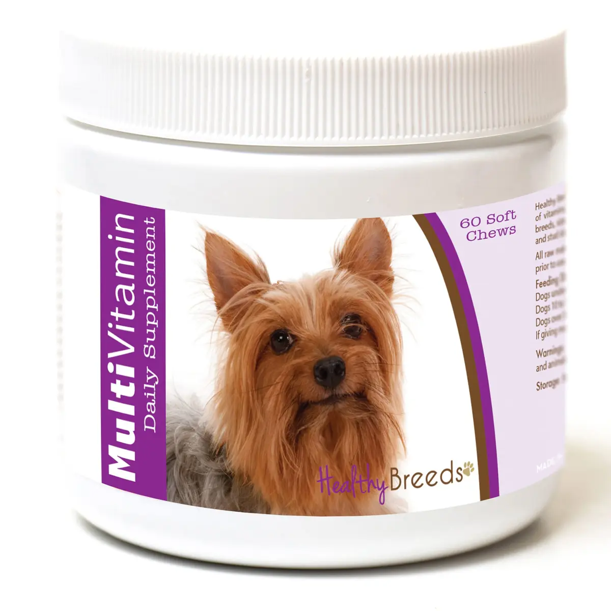 Healthy Breeds Silky Terrier Multi-Vitamin Soft Chews 60 Count | Vet Recommended Formula for All Breeds - main product image
