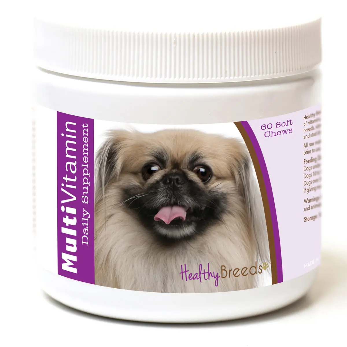 Healthy Breeds Pekingese Multi-Vitamin Soft Chews 60 Count | Vet Recommended Formula for All Breeds - main product image
